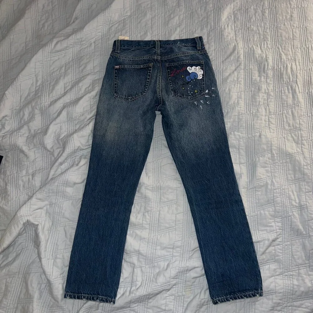 Alice & Olivia graphic jeans - size 25 - Picture 6 of 7